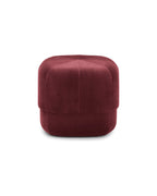 Normann Copenhagen Poef Circus Velour Donkerrood Small - 46 cm