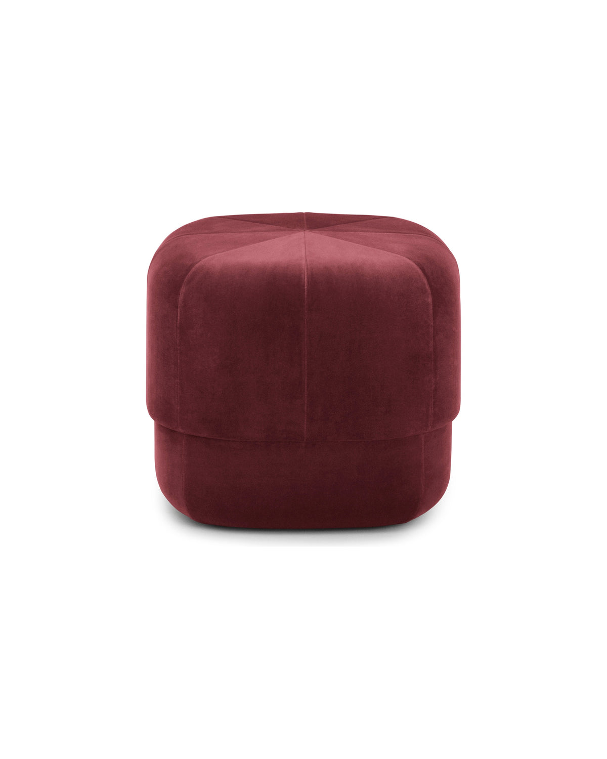 Normann Copenhagen Poef Circus Velour Donkerrood Small - 46 cm