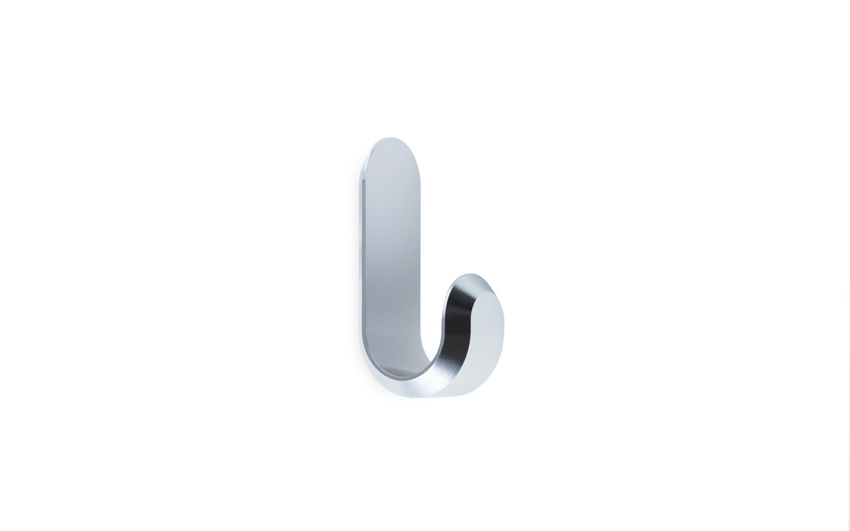 Normann Copenhagen Wandhaken Curve Mini Hooks Zilver (2 stuks), ander aanzicht
