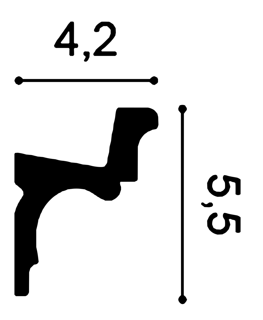 Orac C323 Kroonlijst doorsnede met afmetingen