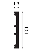 Orac DX163 Sierornament doorsnede met afmetingen
