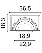 Orac K1111 Sierornament doorsnede met afmetingen