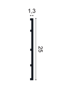 Orac SX207 Plint doorsnede met afmetingen