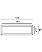 Orac W120 3D Wandpaneel doorsnede met afmetingen