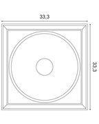 Orac W122 3D Wandpaneel doorsnede met afmetingen