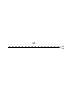 Orac W215 3D Wandpaneel doorsnede met afmetingen