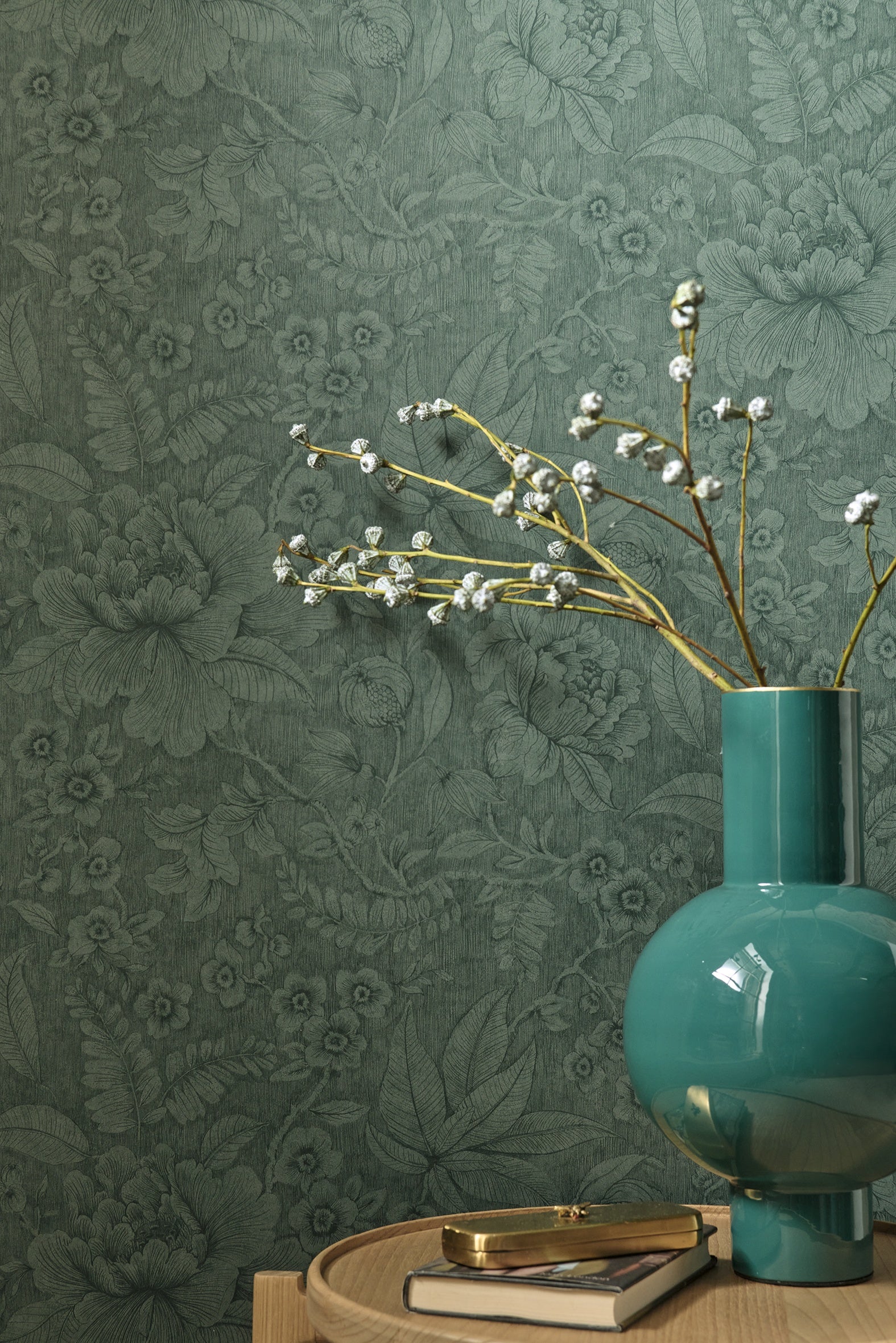 Pip Studio 6 behang Casa di Fiori 333104 green in interieur