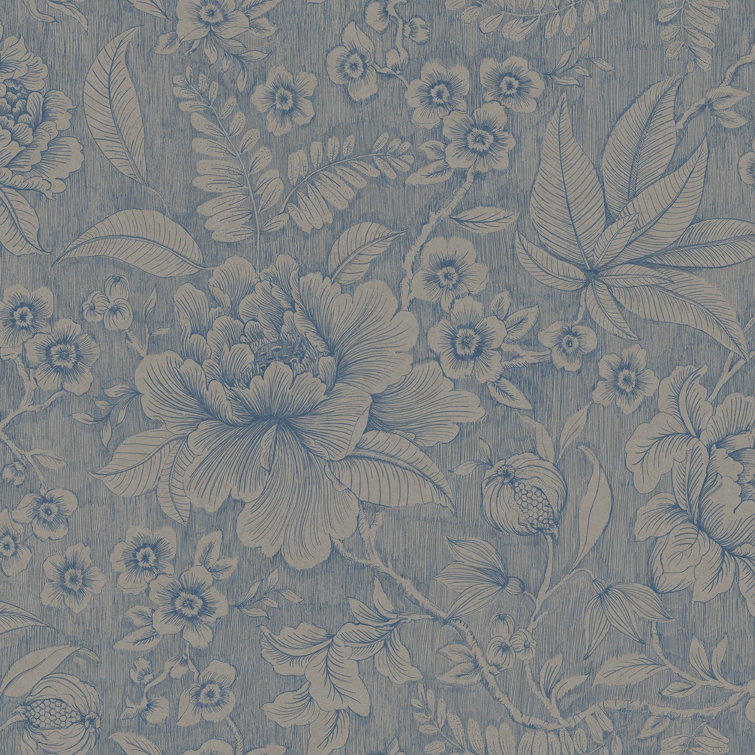 Pip Studio 6 behang Casa di Fiori 333106 ink paper (staal)