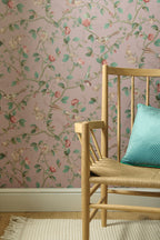 Pip Studio 6 behang Good Nightingale 333122 light pink in interieur