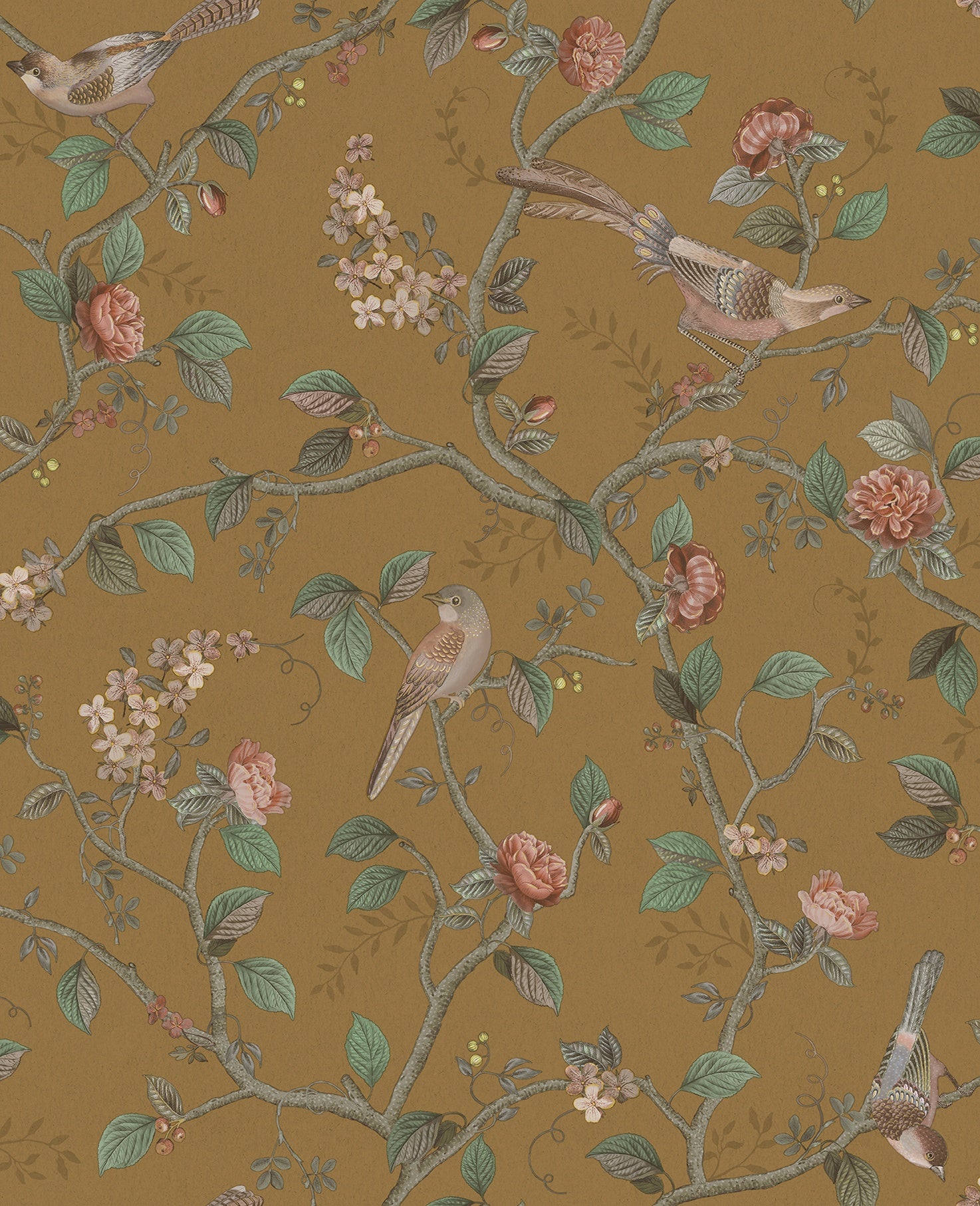 Pip Studio 6 behang Good Nightingale 333125 yellow (staal)