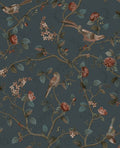 Pip Studio 6 behang Good Nightingale 333126 midnight blue (staal)