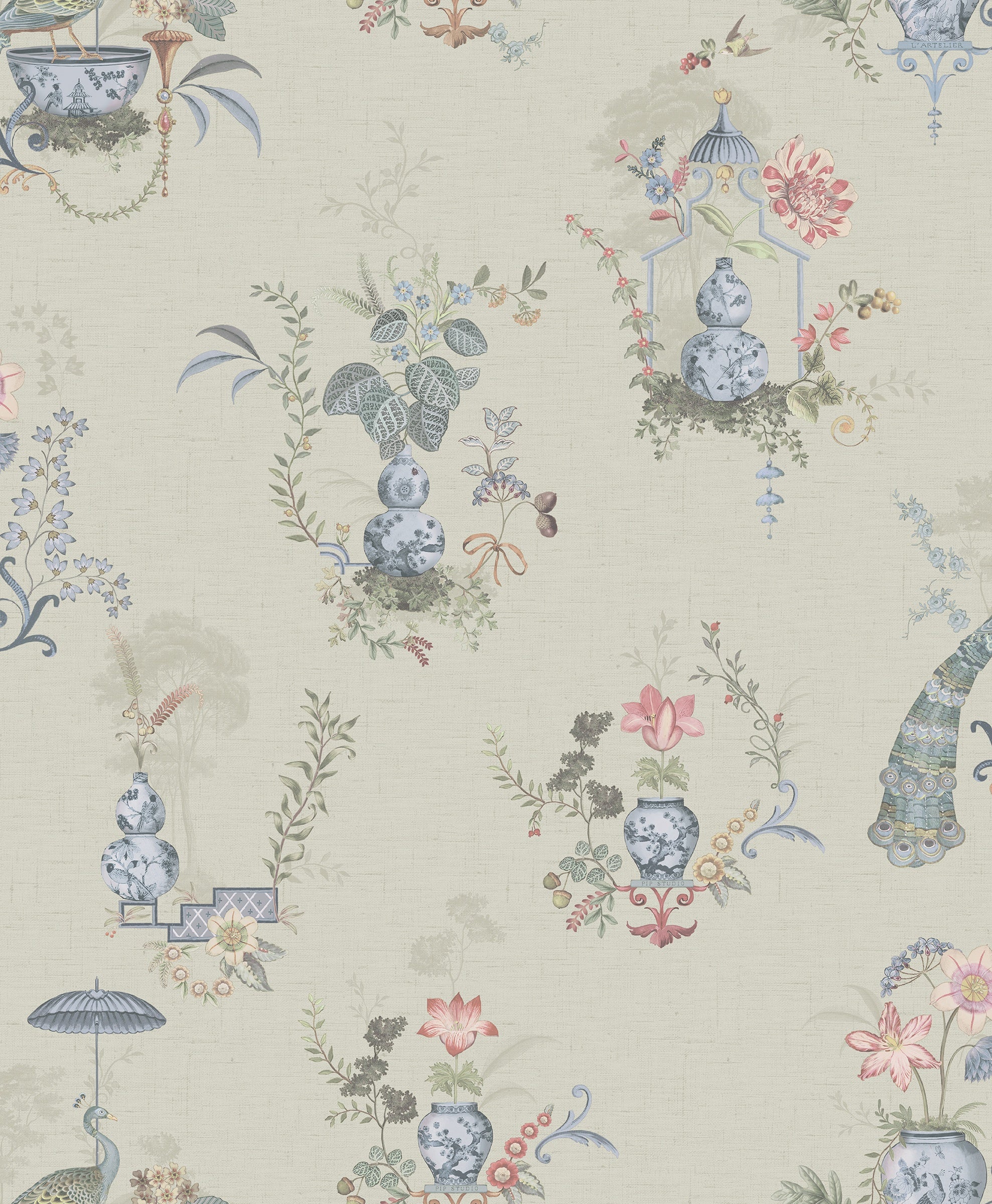 Pip Studio 6 behang Chinese Porcelain 333140 off white