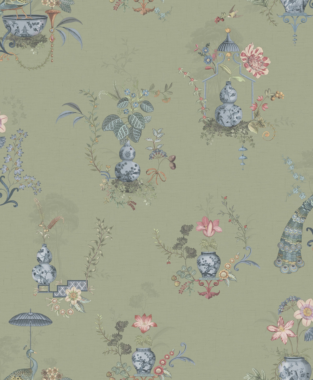 Pip Studio 6 behang Chinese Porcelain 333142 light mint pistachio