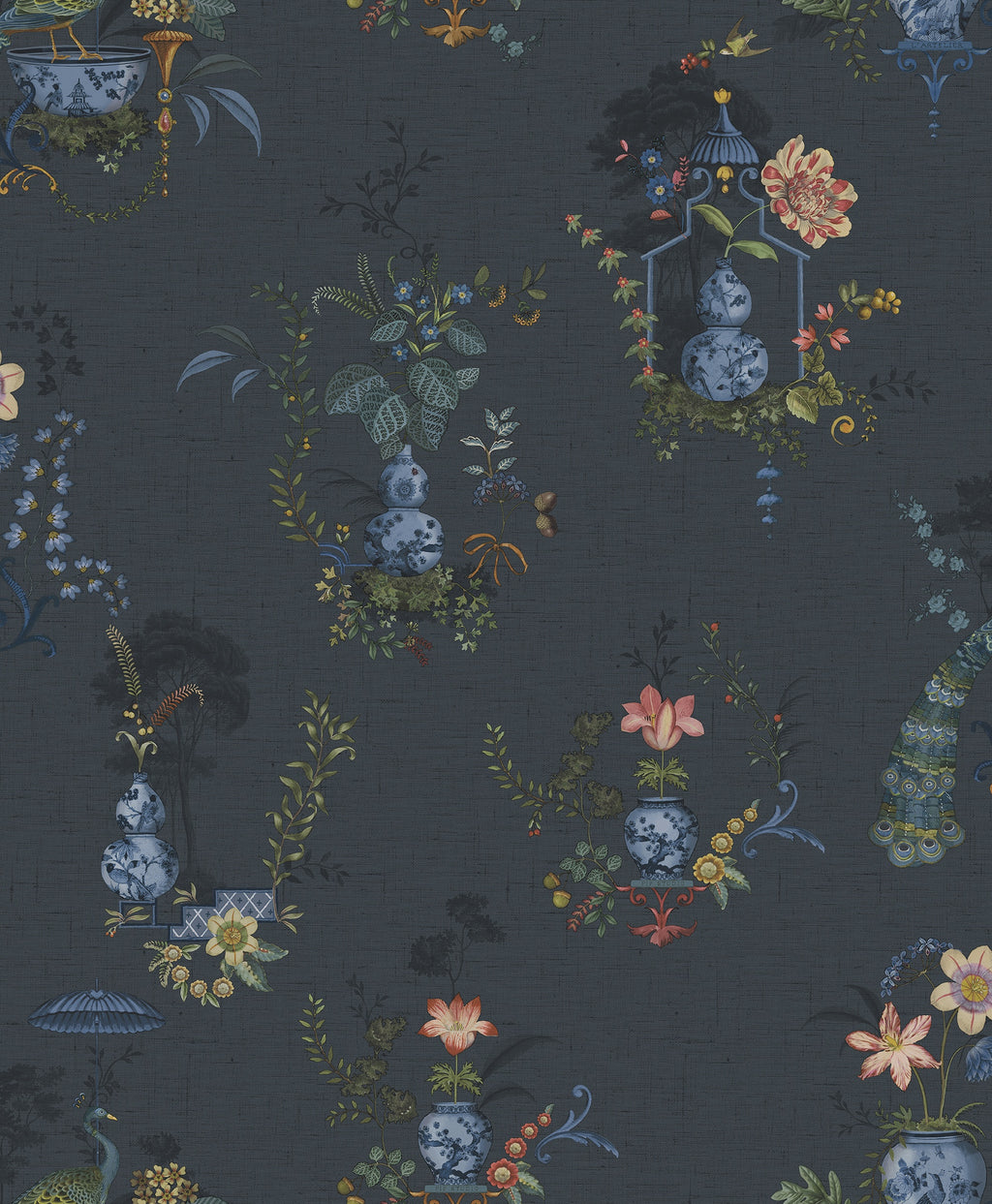 Pip Studio 6 behang Chinese Porcelain 333145 dark blue