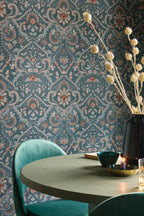 Pip Studio 6 behang Saluti 333151 blue in interieur