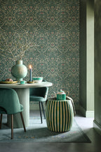 Pip Studio 6 behang Saluti 333152 green in interieur