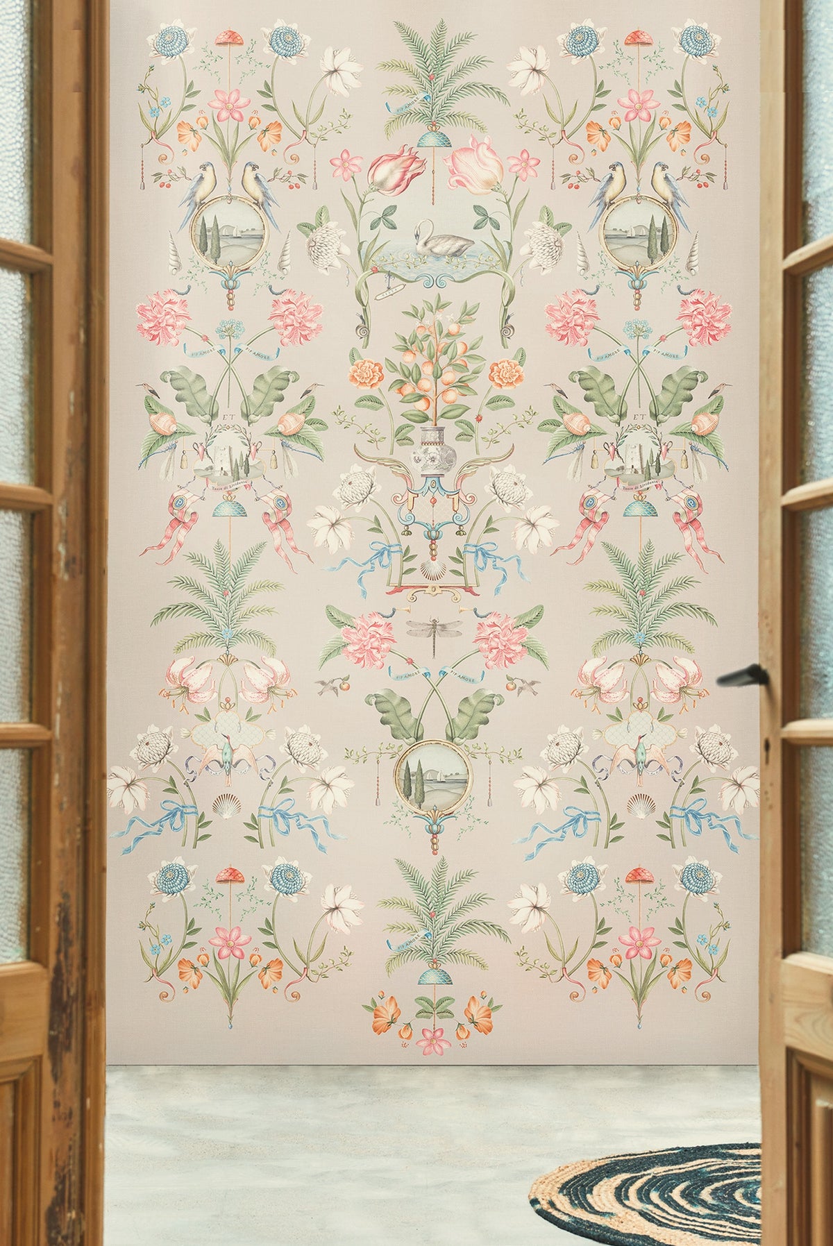 Pip Studio 6 behang Festa di Lividonia 333163 mauve in interieur