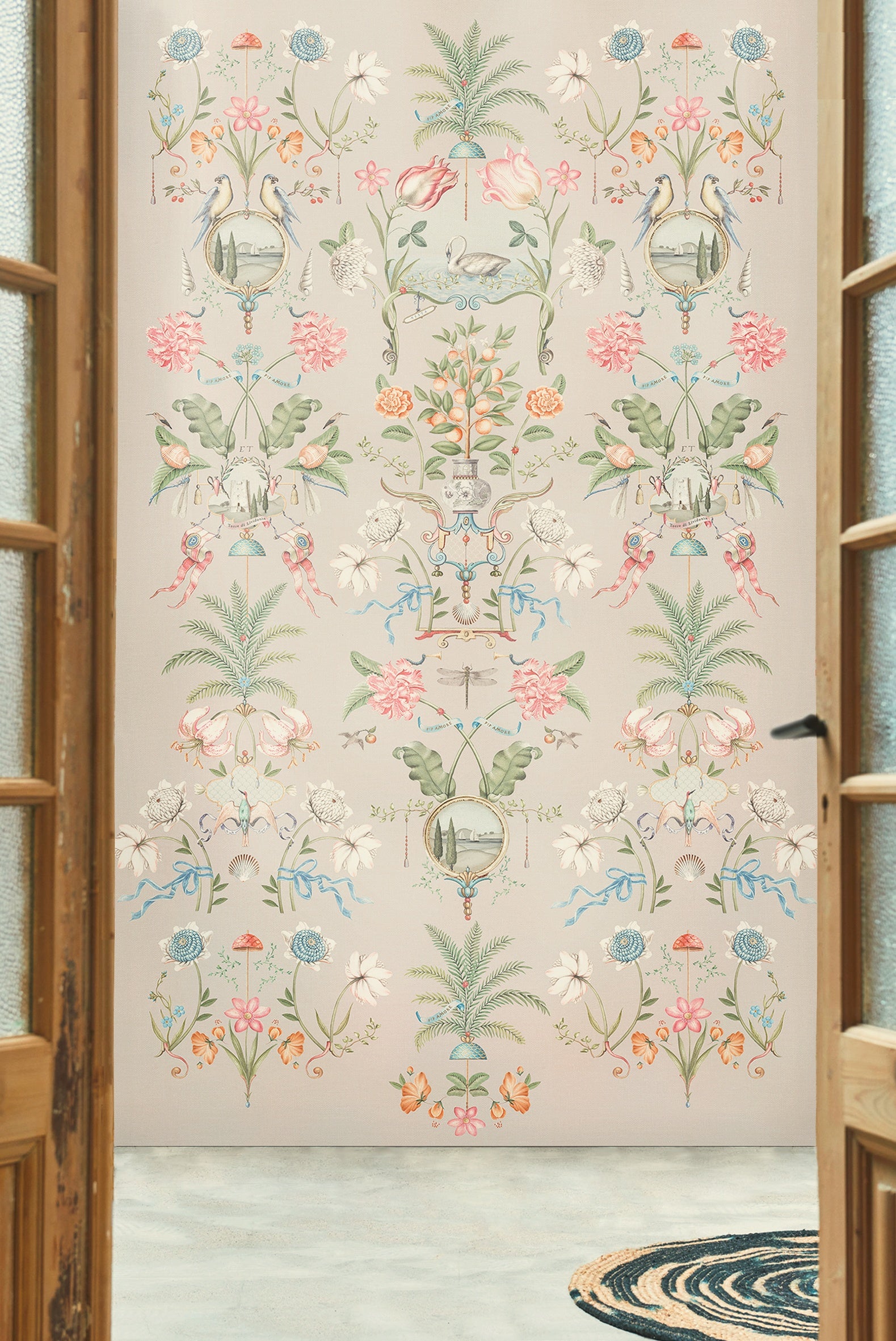 Pip Studio 6 behang Festa di Lividonia 333163 mauve in interieur