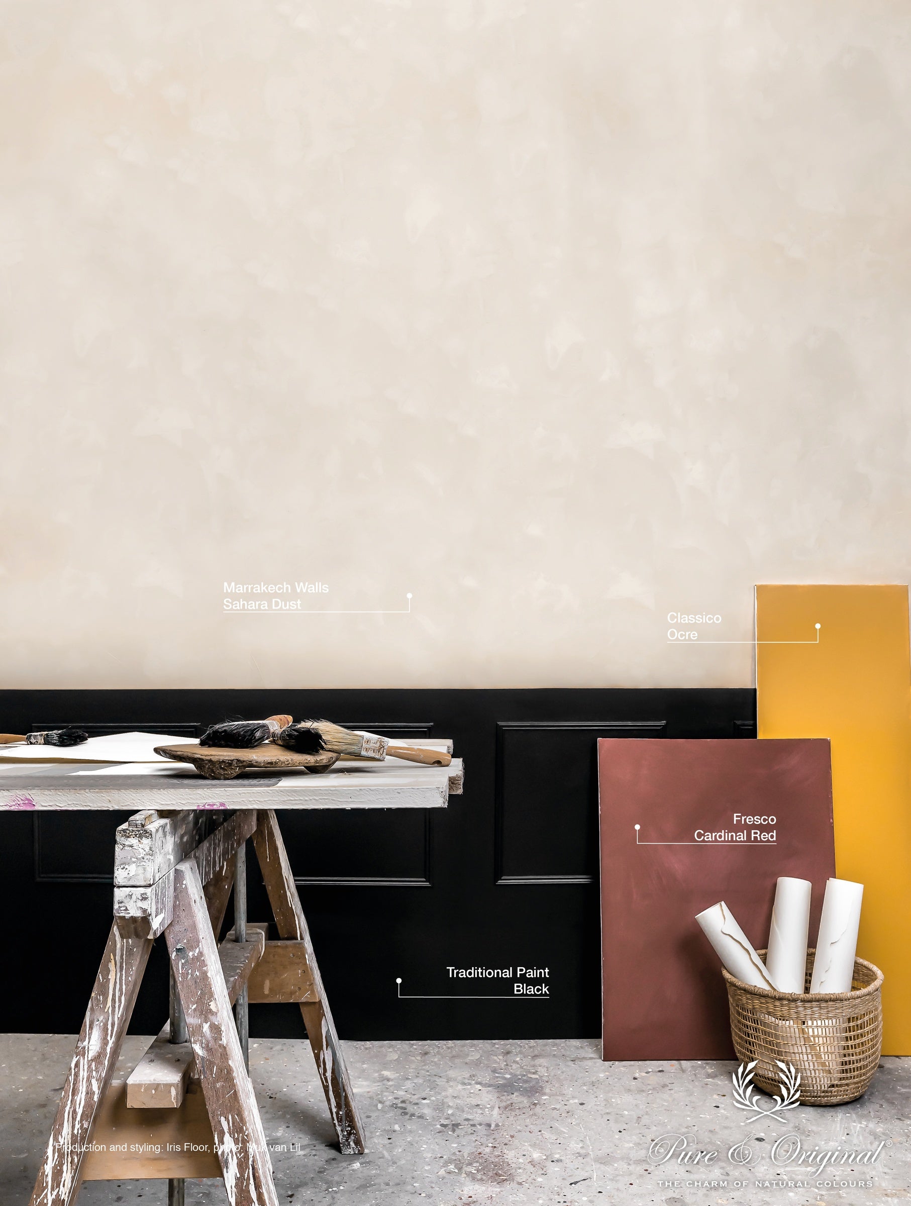 Pure & Original Black Traditional Paint lakverf in interieur