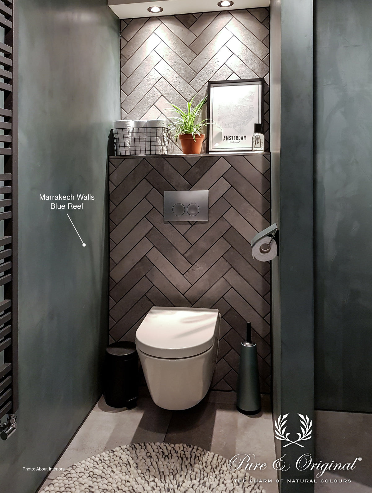 Pure & Original Blue Reef Marrakech Walls kalkstuc in interieur