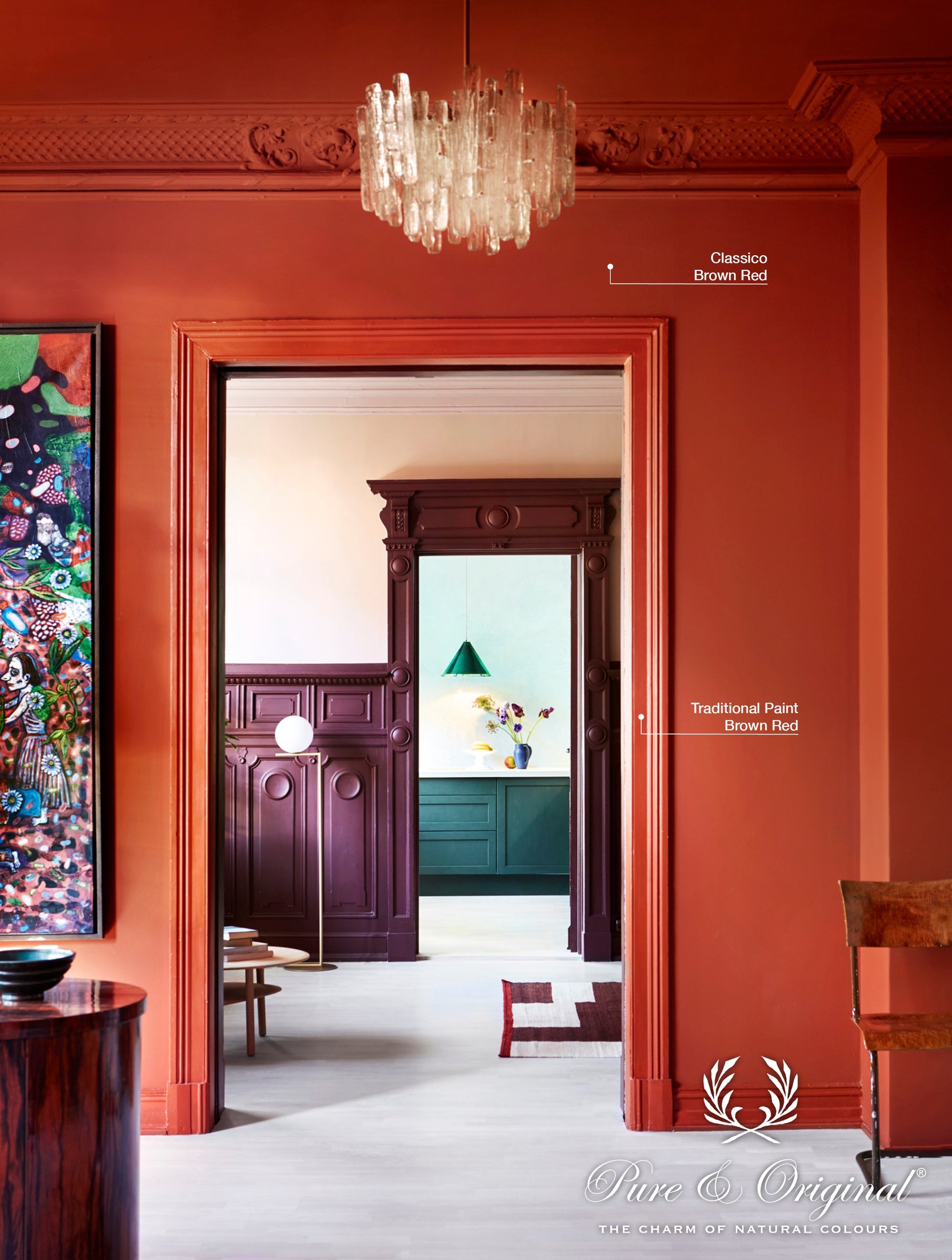 Pure & Original Brown Red Classico krijtverf in interieur