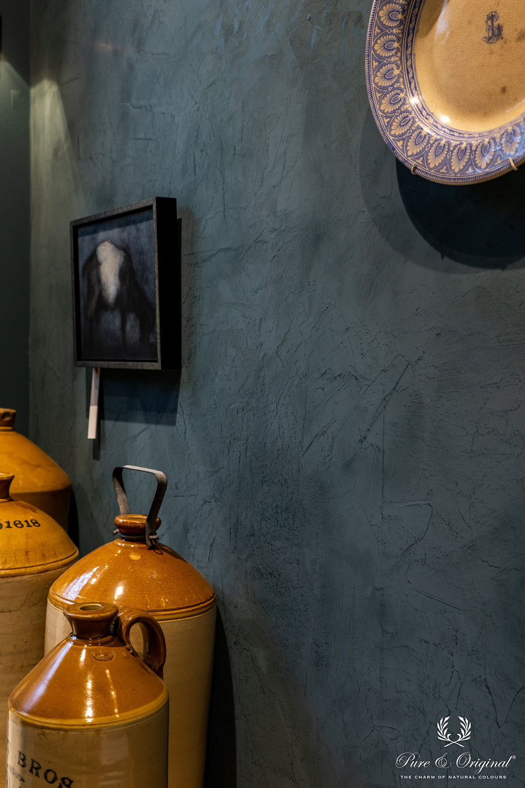 Pure & Original Country Blue Marrakech Walls kalkstuc in interieur