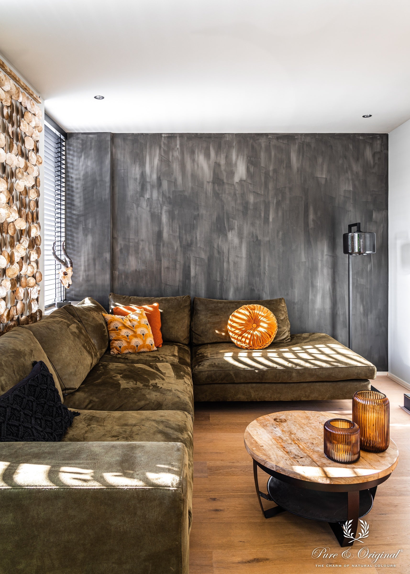 Pure & Original Deep Earth Fresco kalkverf in interieur