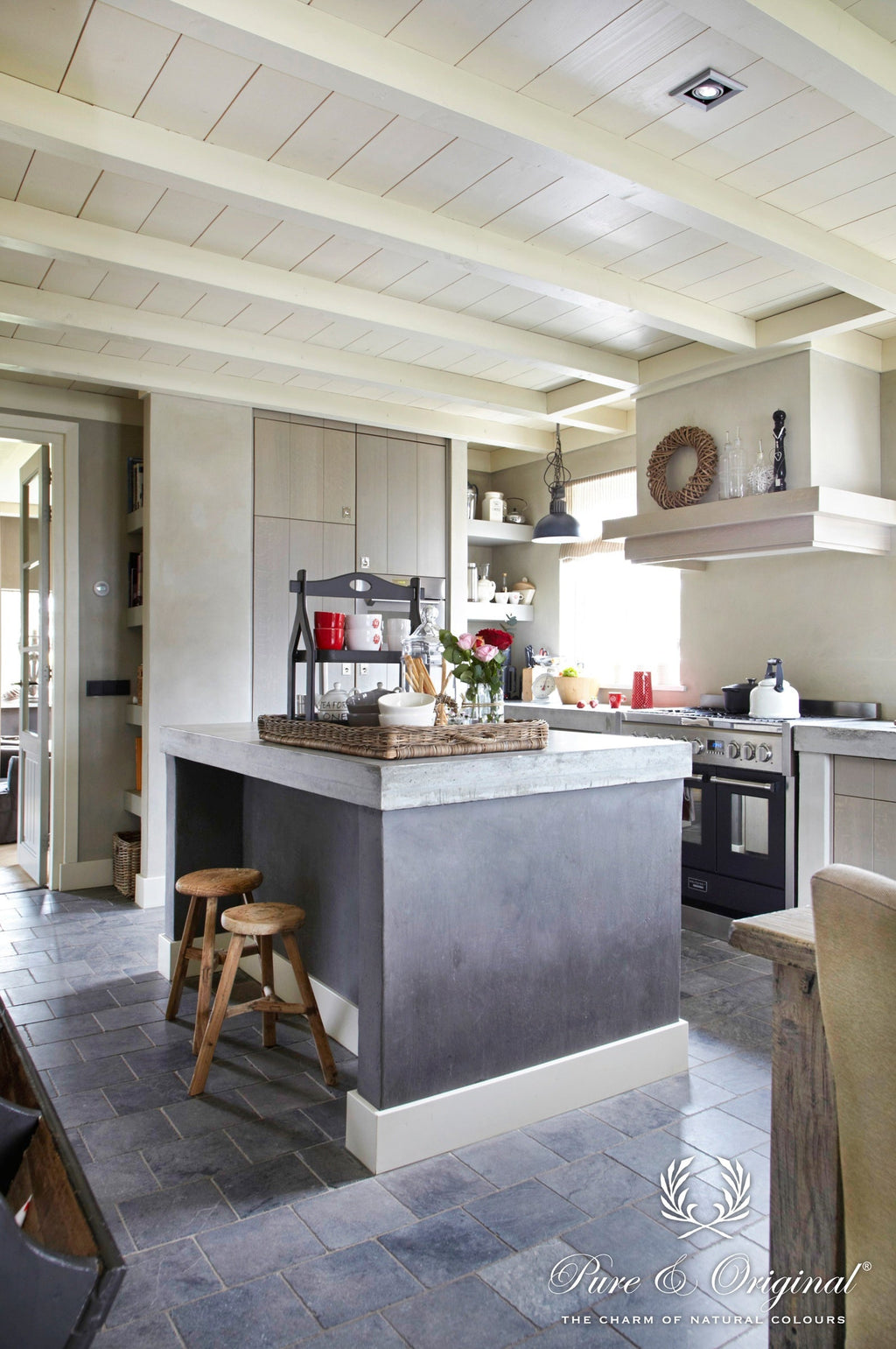 Pure & Original Deep Earth Fresco kalkverf in interieur