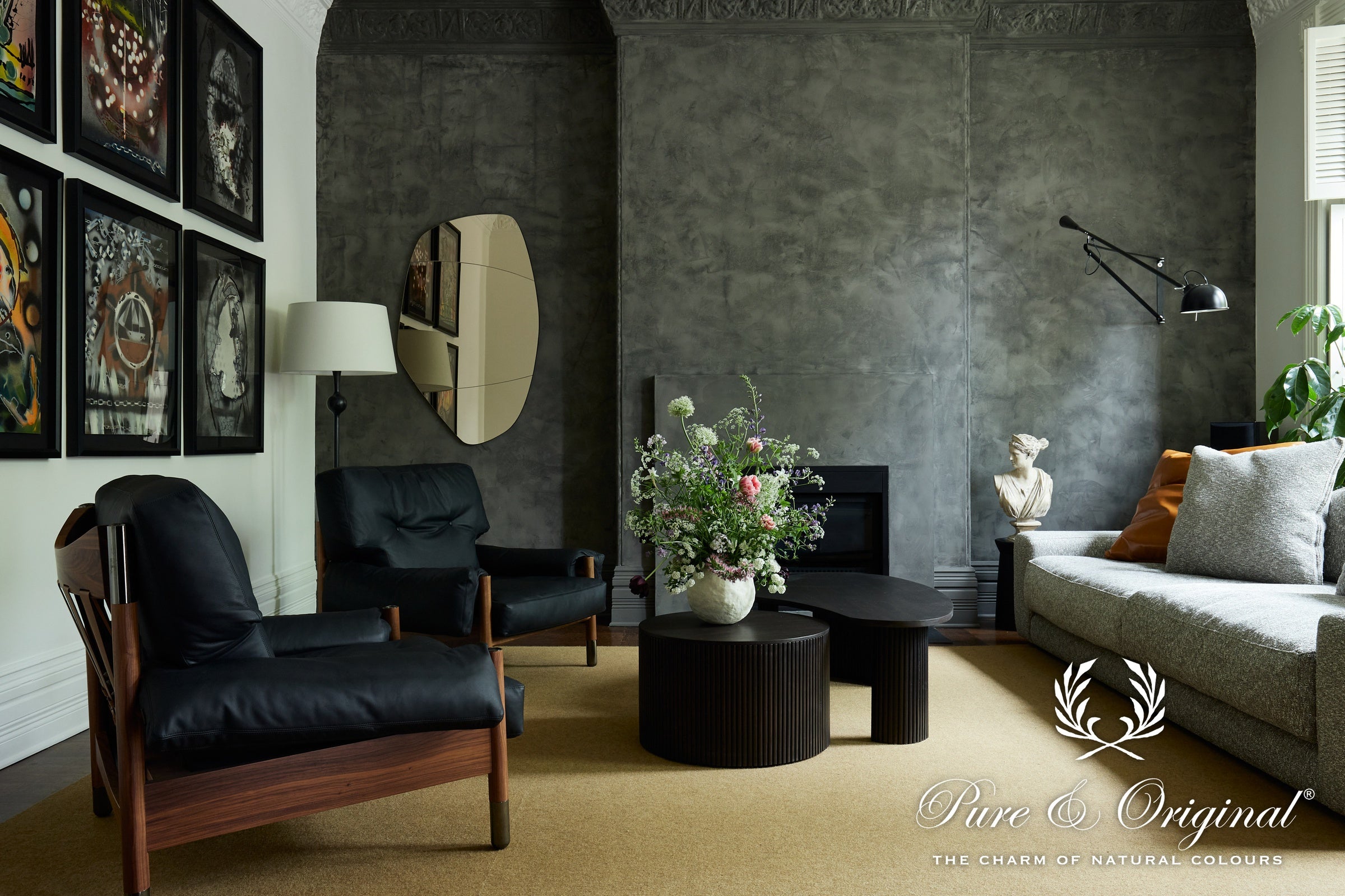 Pure & Original Deep Earth Marrakech Walls kalkstuc in interieur