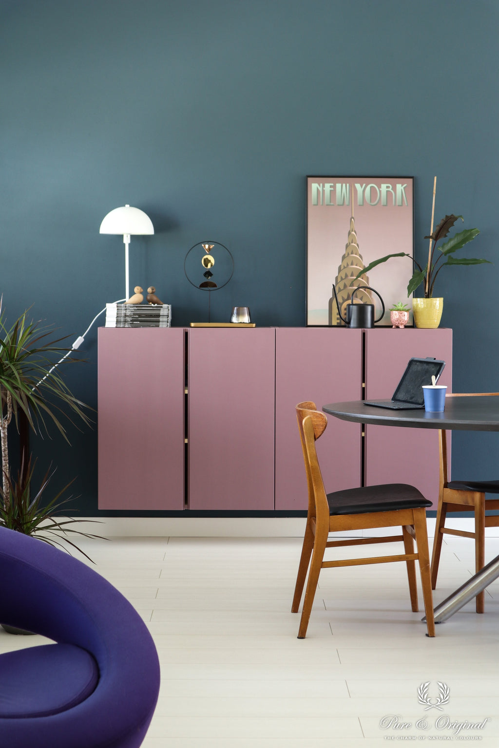 Pure & Original Dusty Lavender Traditional Paint lakverf in interieur
