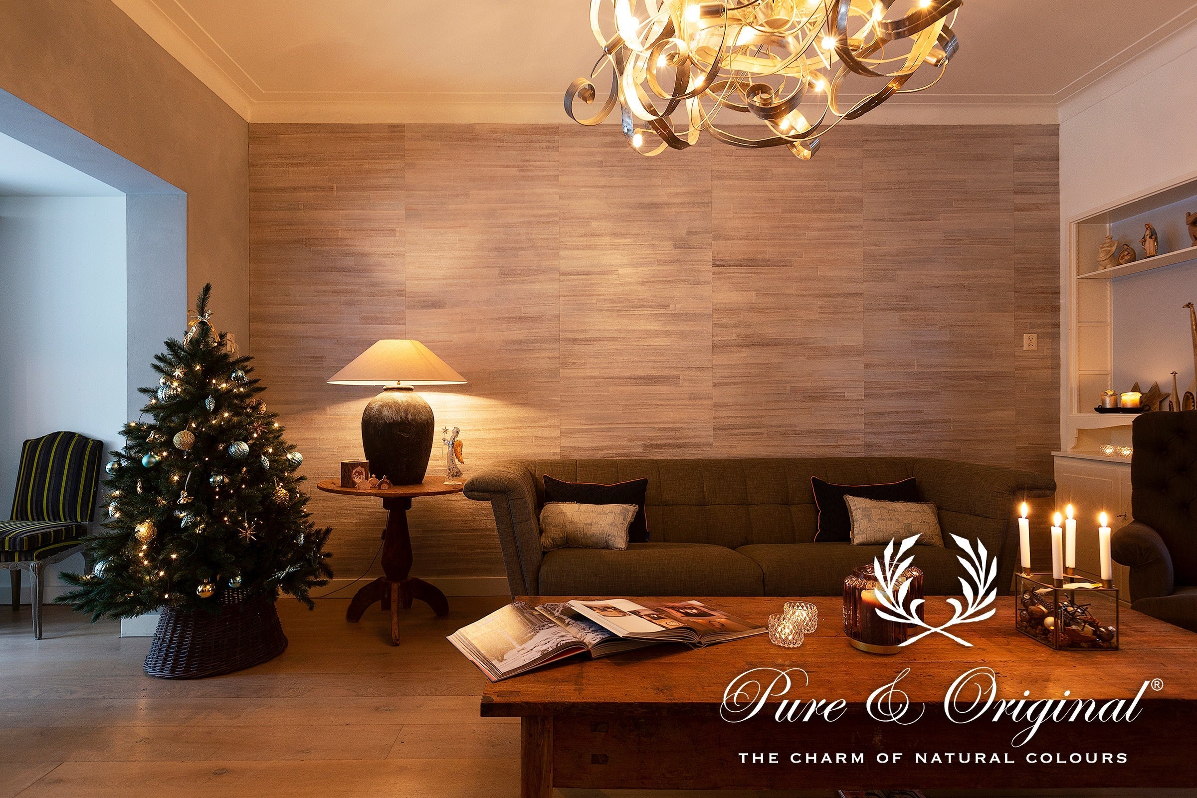 Pure & Original Evening Shadow Fresco kalkverf in interieur