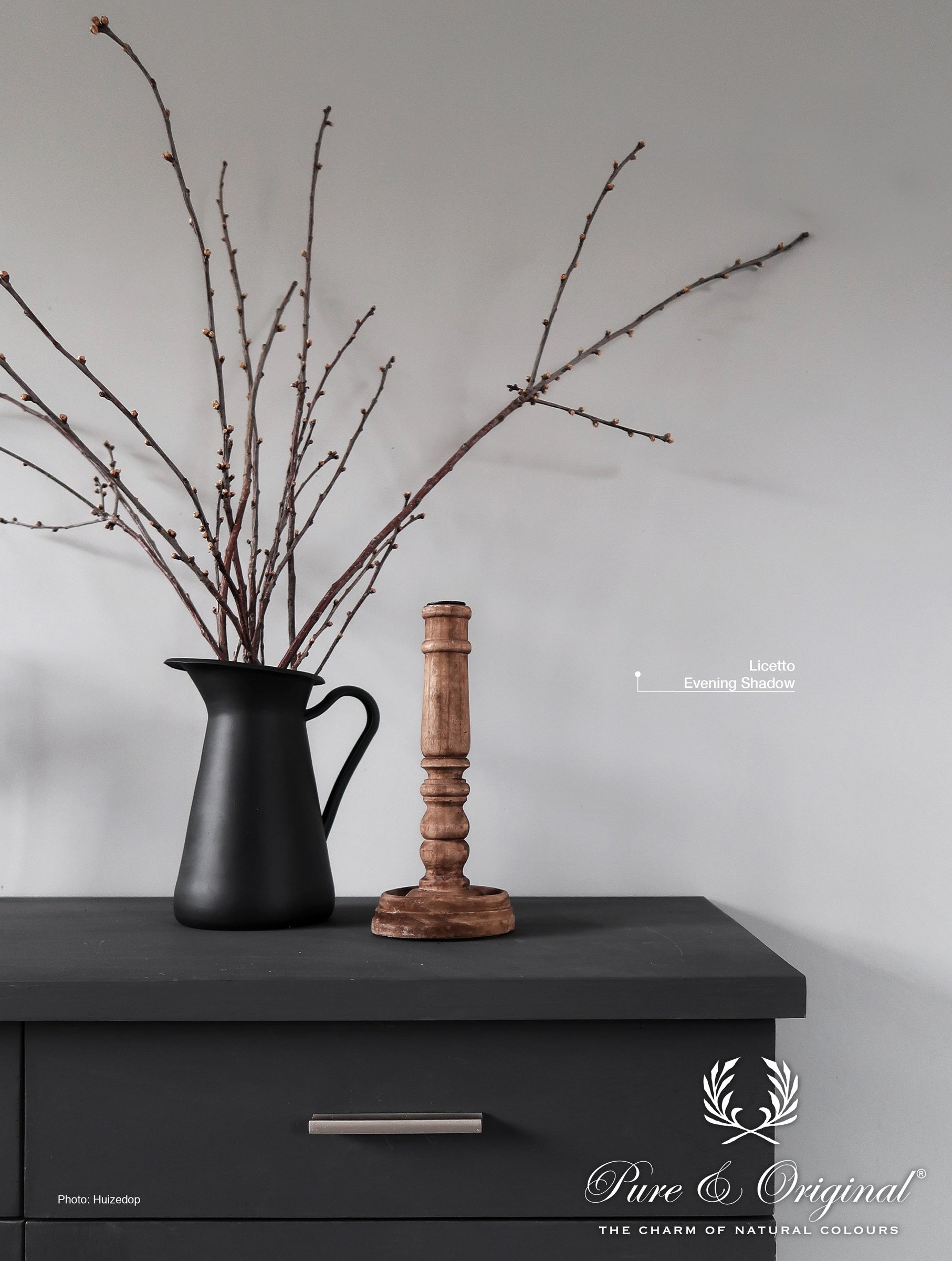 Pure & Original Evening Shadow Licetto muurverf in interieur