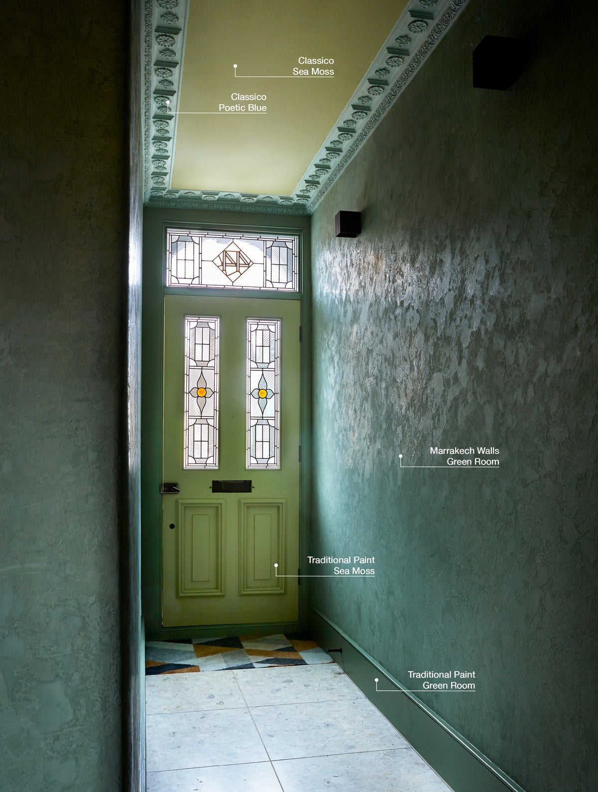 Pure & Original Green Room Marrakech Walls kalkstuc in interieur