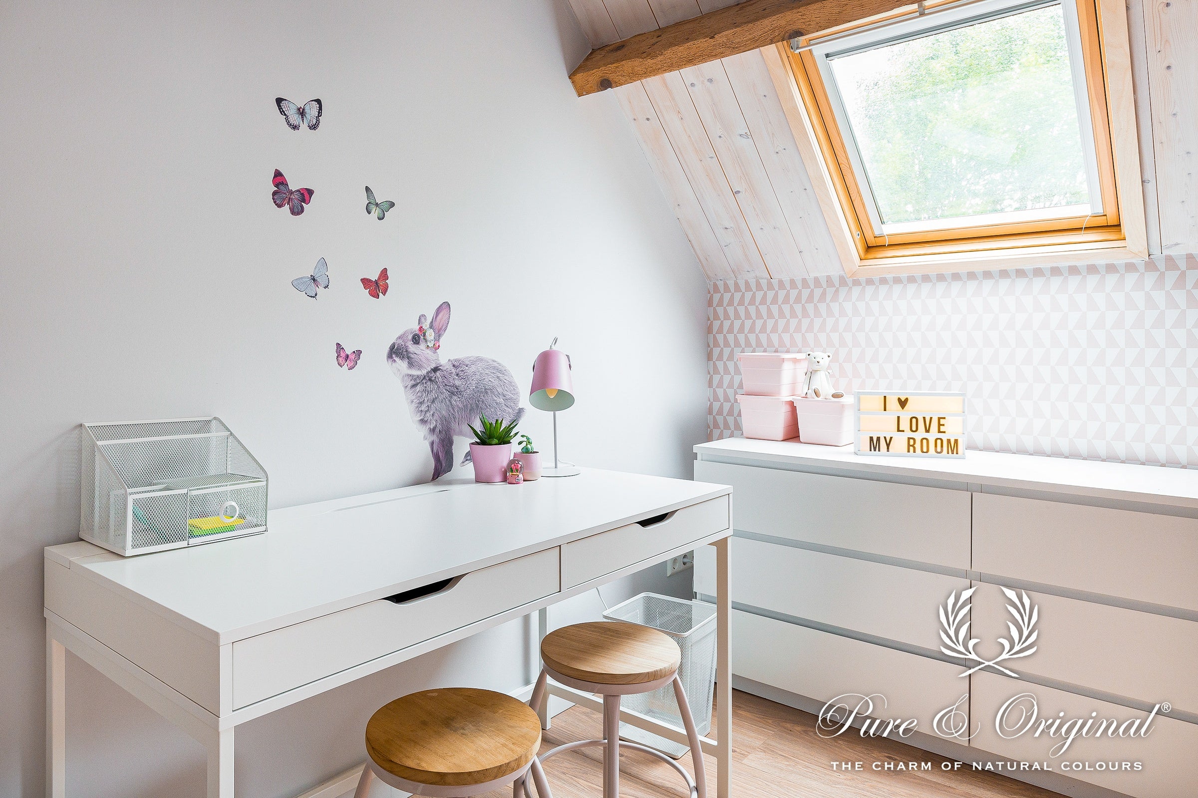 Pure & Original Lagoon Water Licetto muurverf in interieur