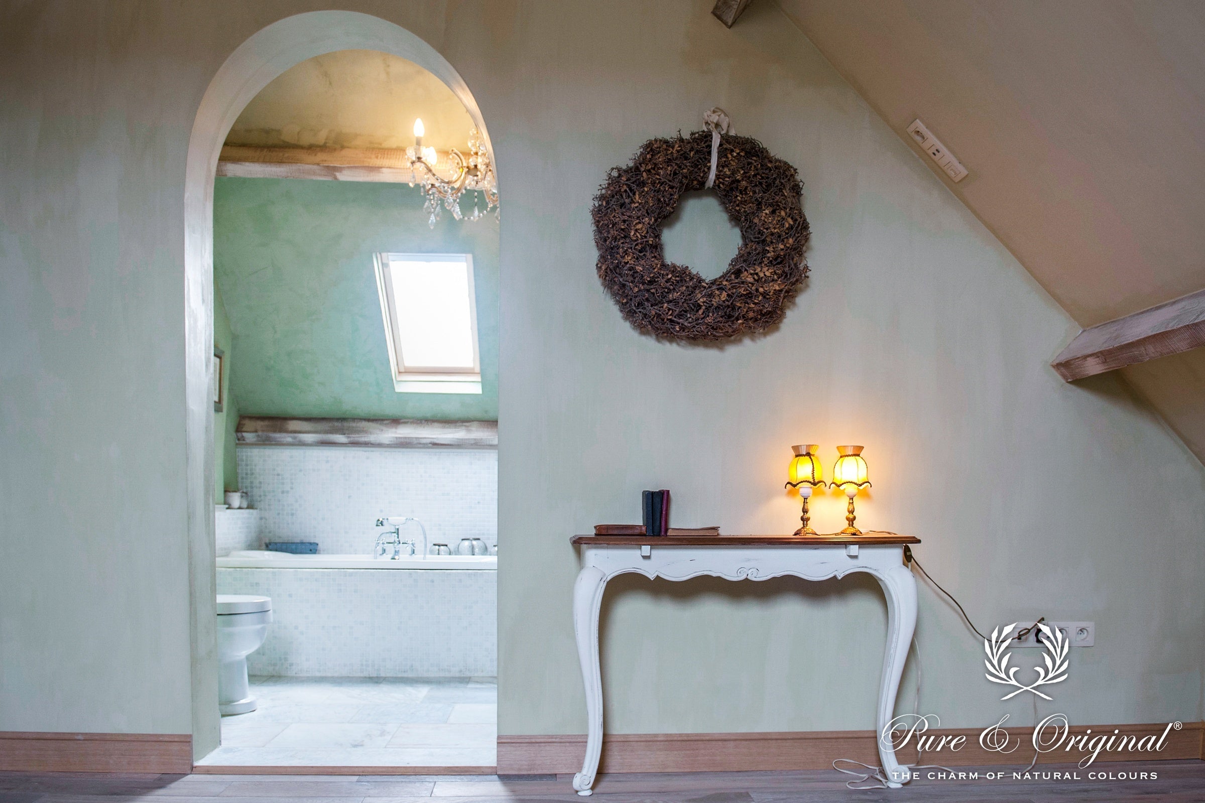 Pure & Original Neutral Ground Fresco kalkverf in interieur