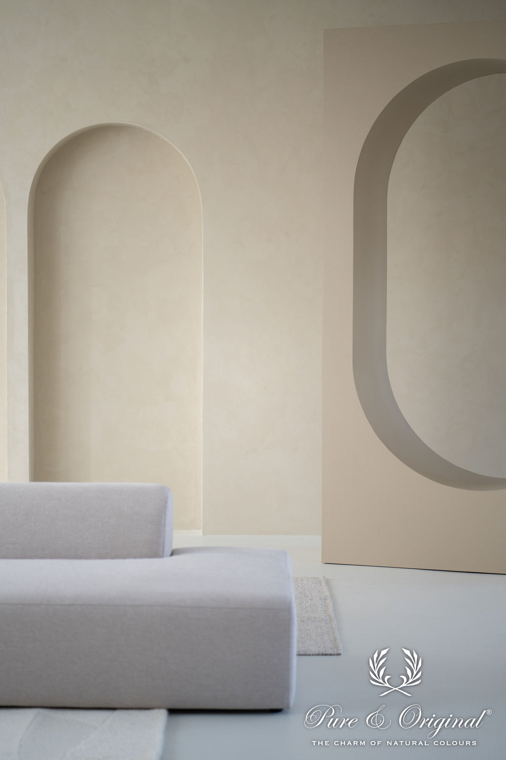 Pure & Original Neutral Ground Fresco kalkverf in interieur