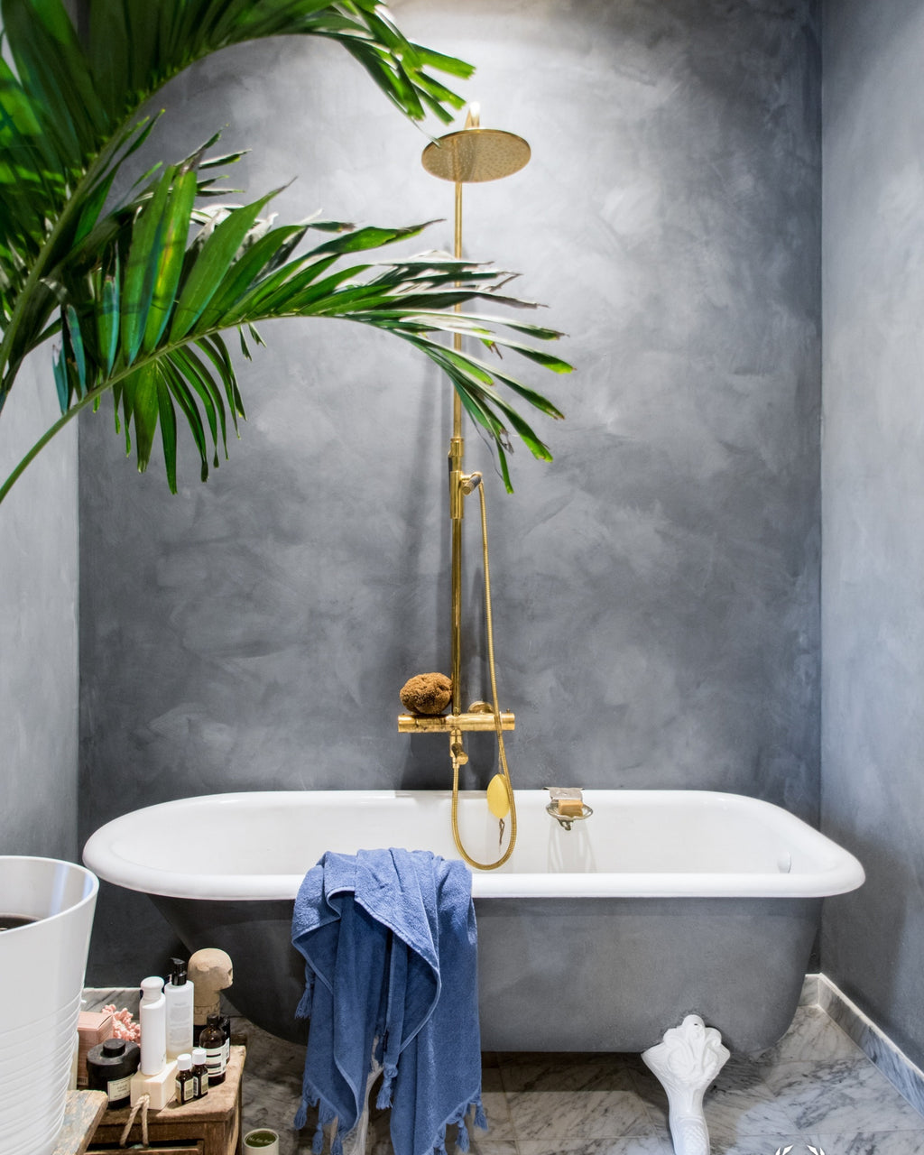 Pure & Original Oxford Blue Fresco kalkverf in interieur