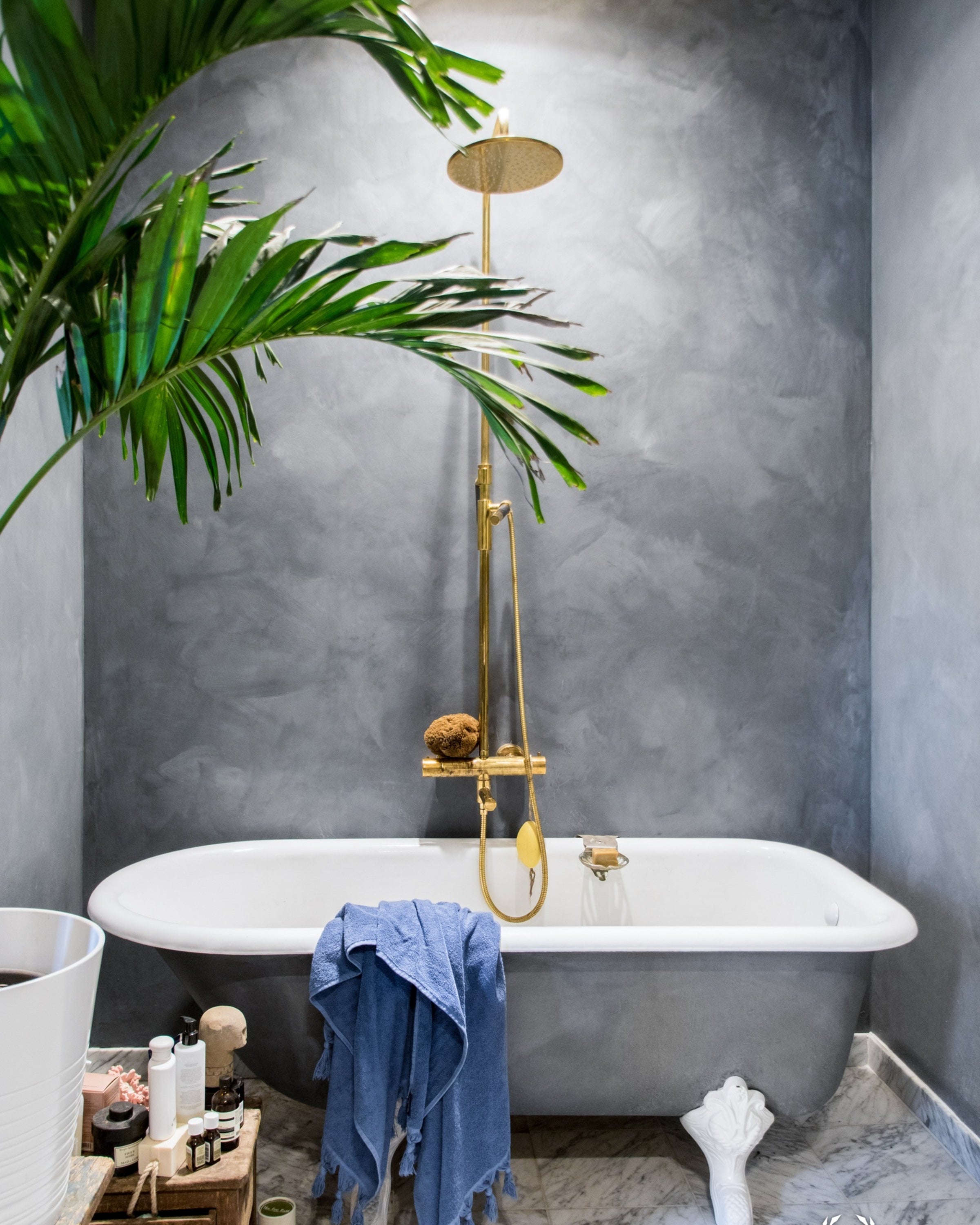 Pure & Original Oxford Blue Fresco kalkverf in interieur