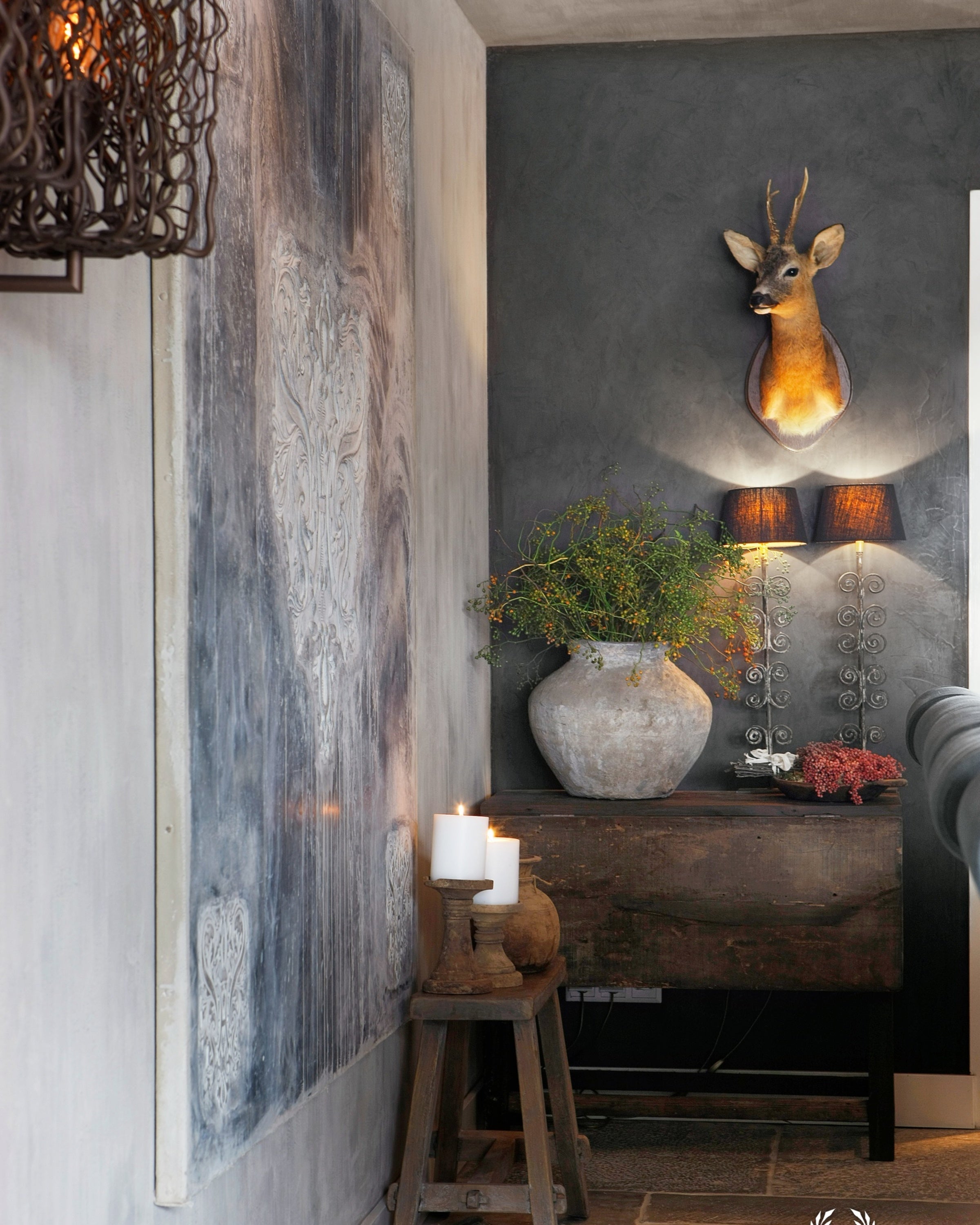 Pure & Original Oxford Blue Marrakech Walls kalkstuc in interieur