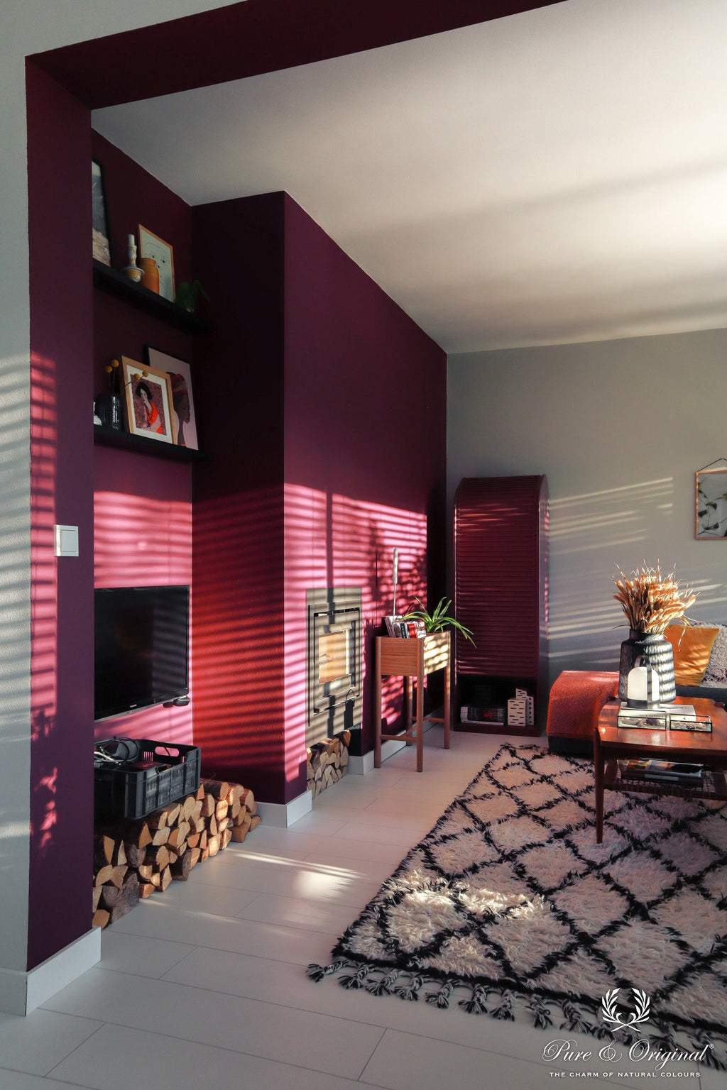 Pure & Original Plum Licetto muurverf in interieur