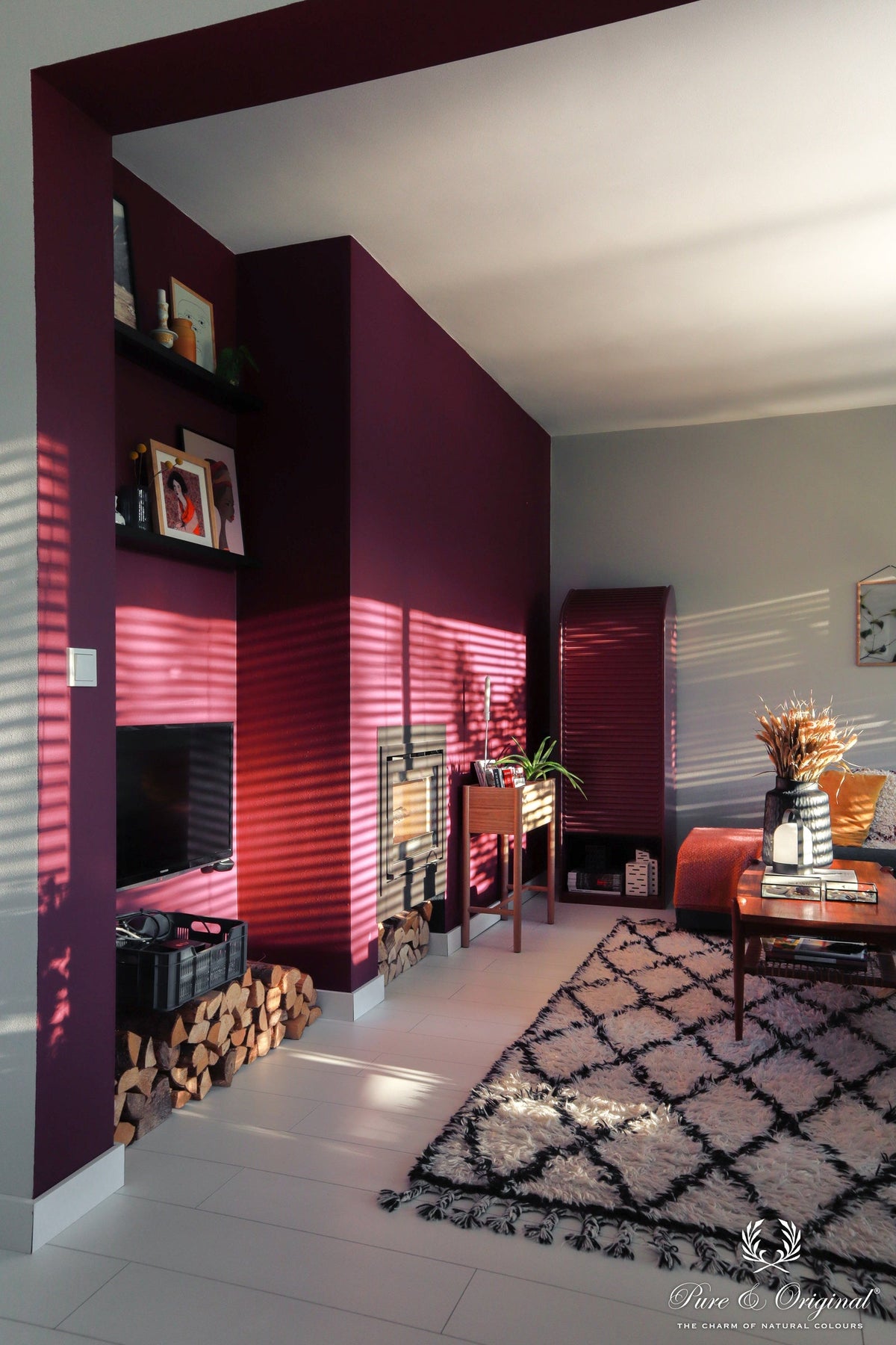 Pure & Original Plum Licetto muurverf in interieur