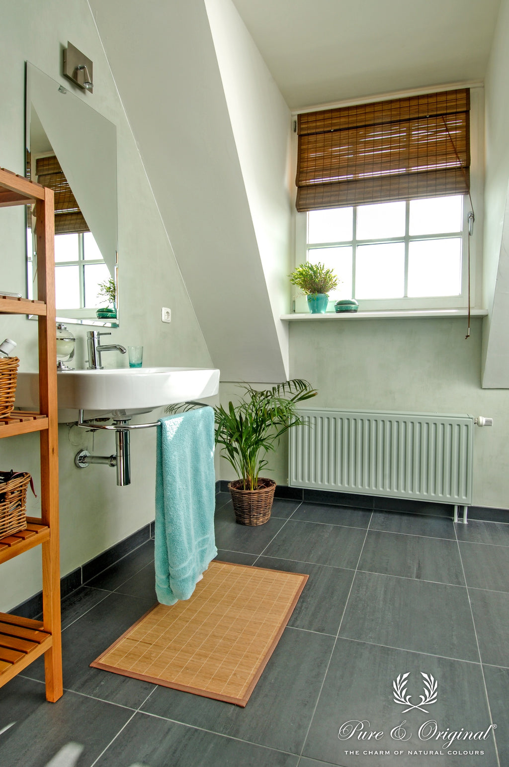 Pure & Original Poetic Blue Fresco kalkverf in interieur