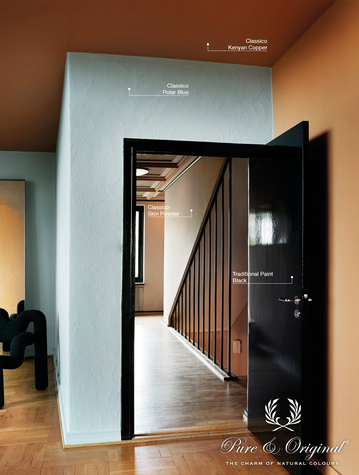 Pure & Original Polar Blue Classico krijtverf in interieur