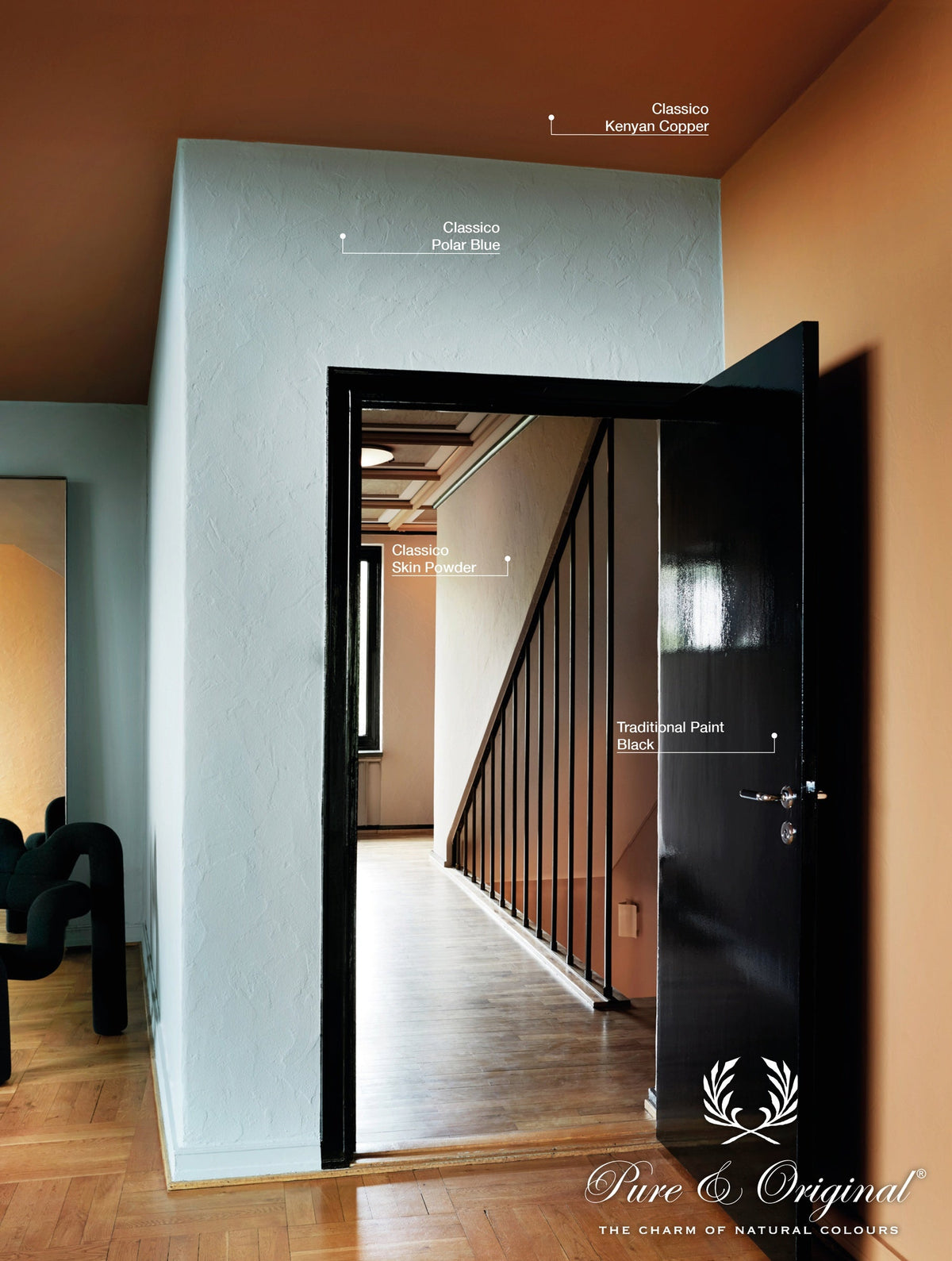 Pure & Original Polar Blue Classico krijtverf in interieur
