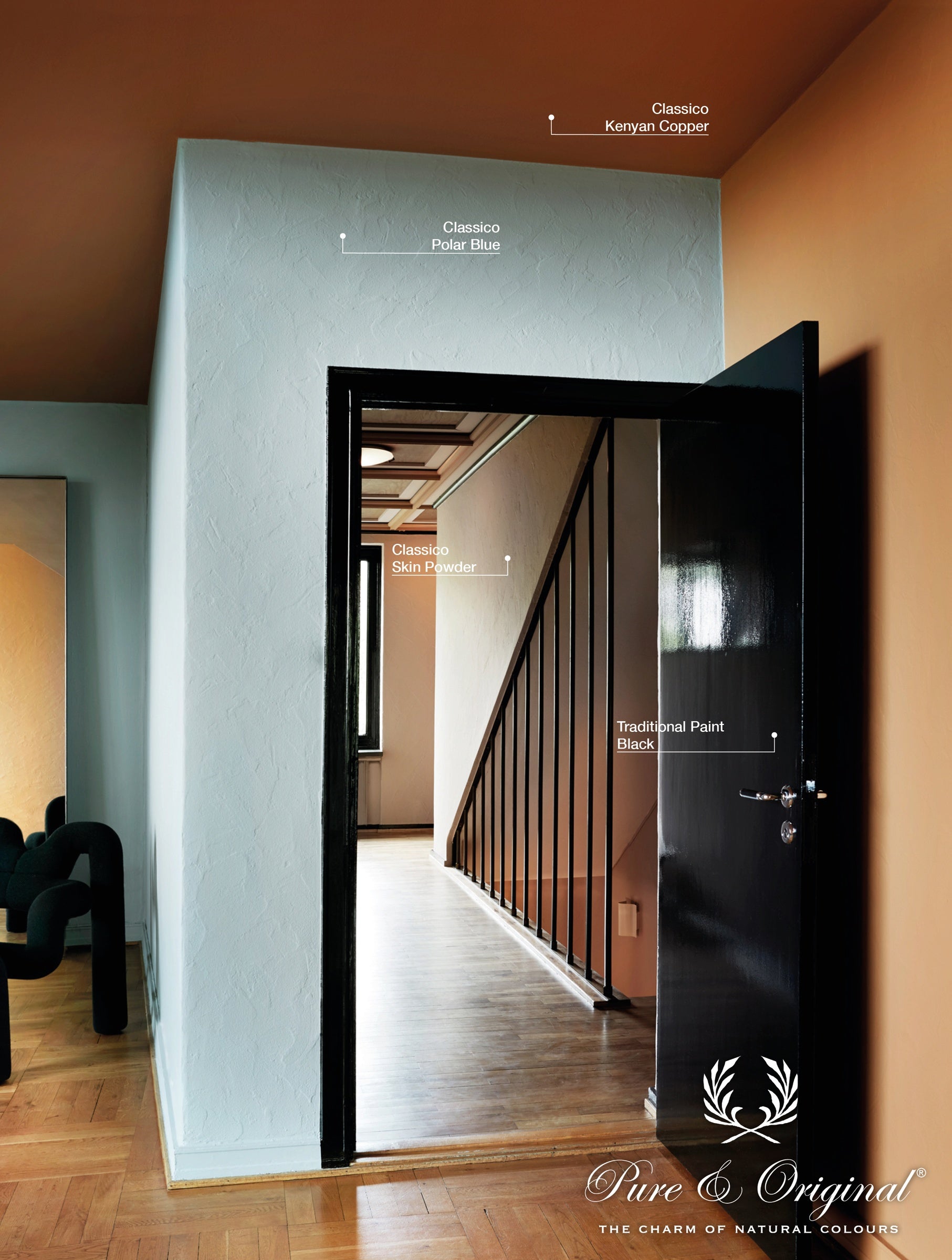 Pure & Original Polar Blue Classico krijtverf in interieur