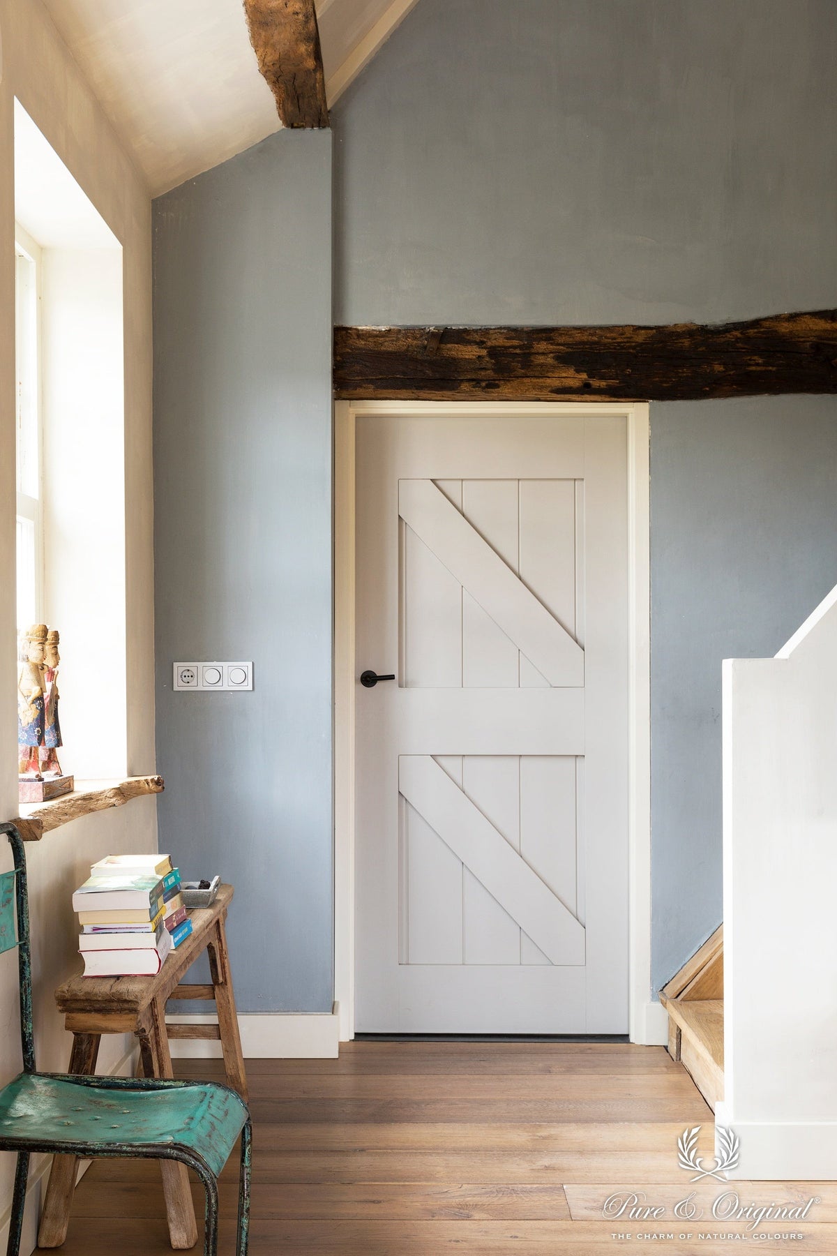 Pure & Original Polar Blue Fresco kalkverf in interieur