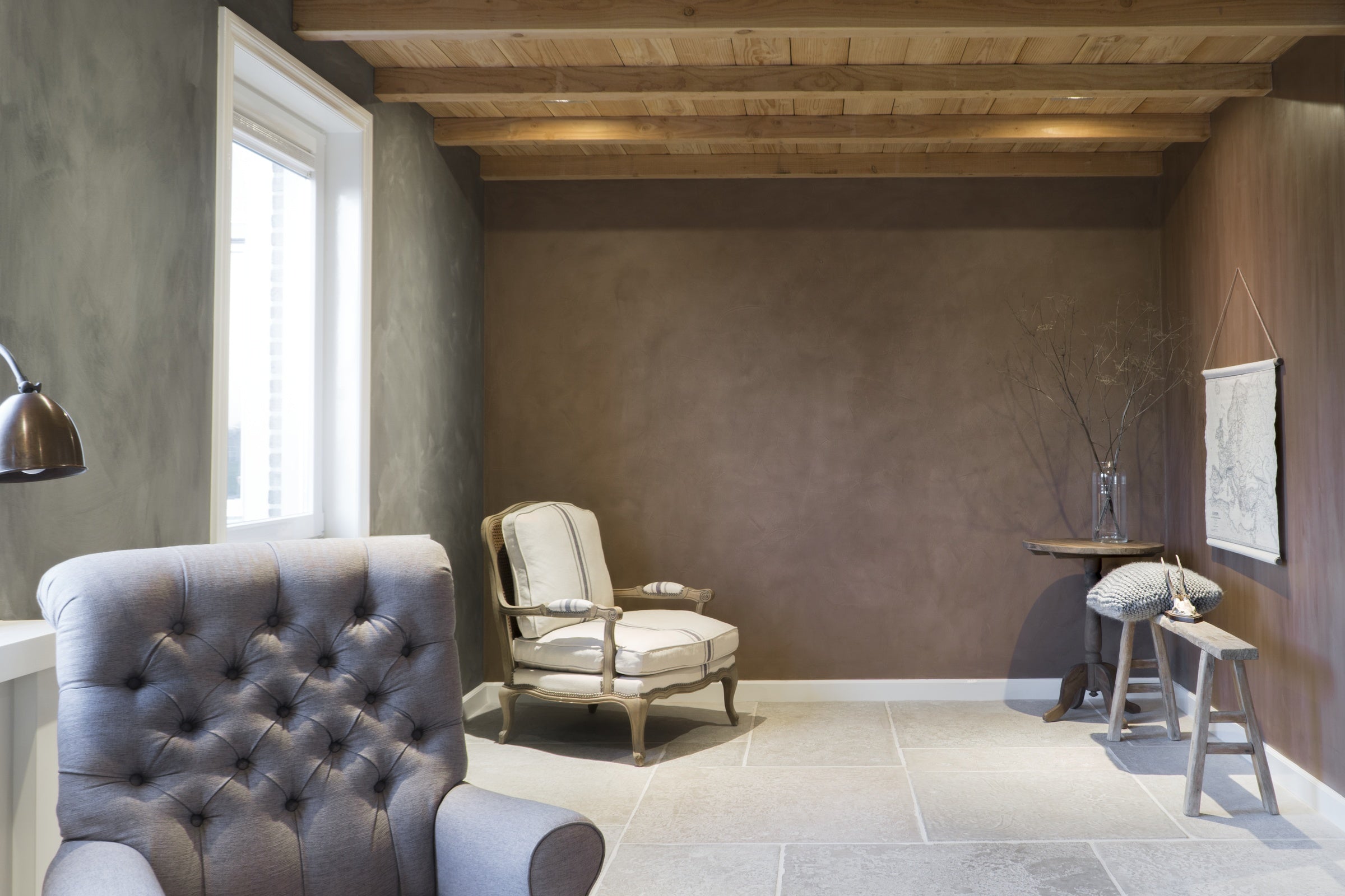 Pure & Original Rose Dust Marrakech Walls kalkstuc in interieur
