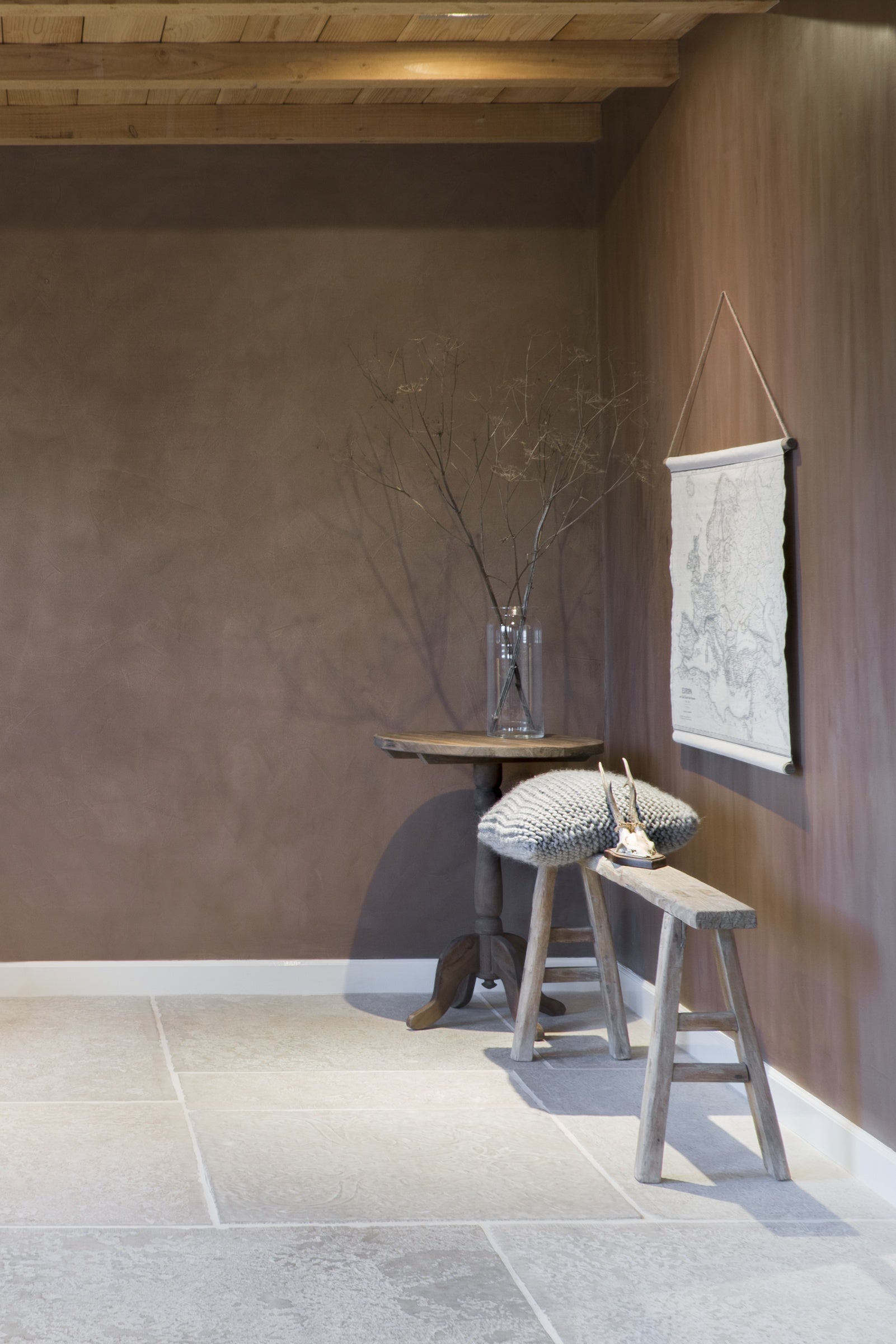 Pure & Original Rose Dust Marrakech Walls kalkstuc in interieur