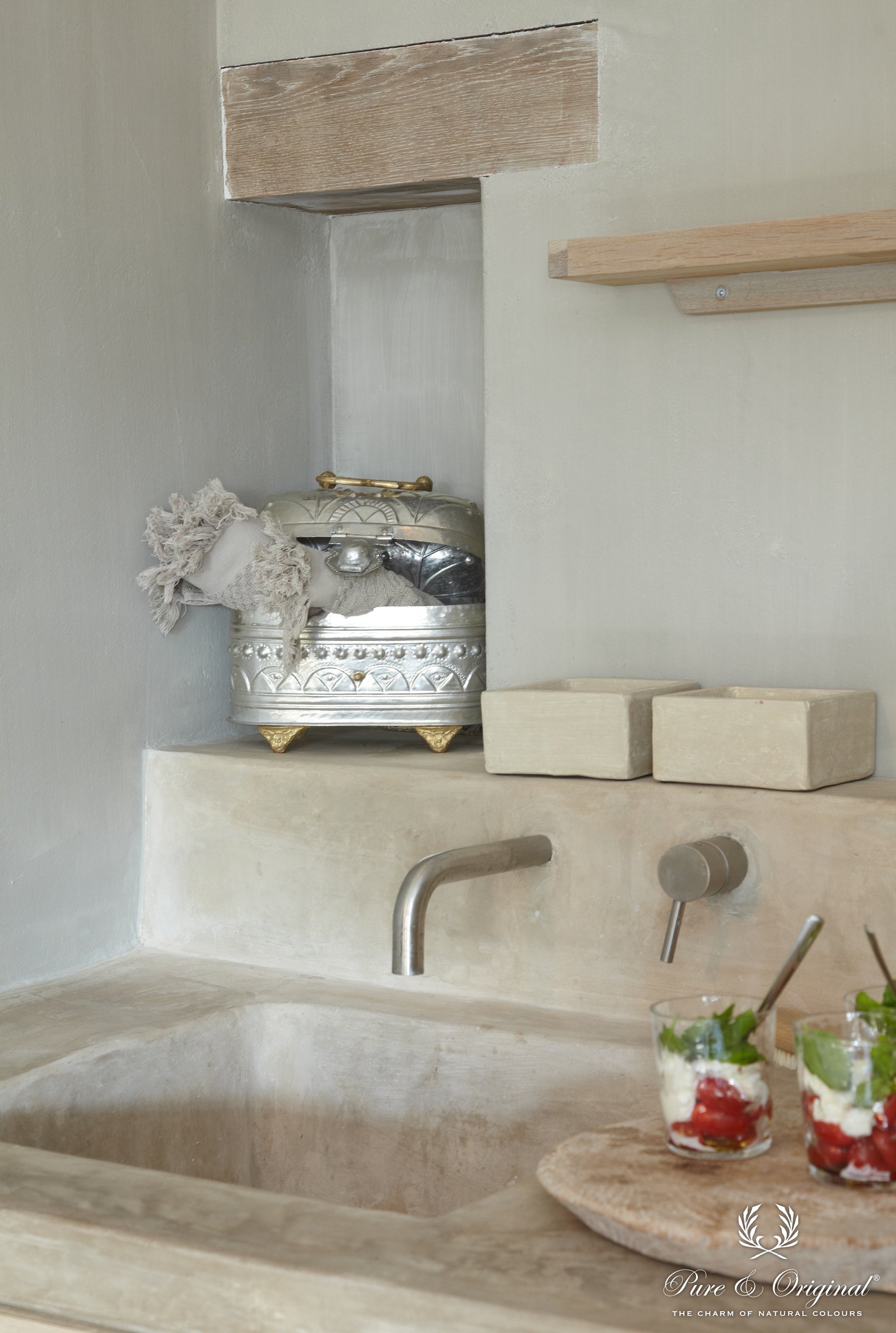 Pure & Original Sea Foam Fresco kalkverf in interieur