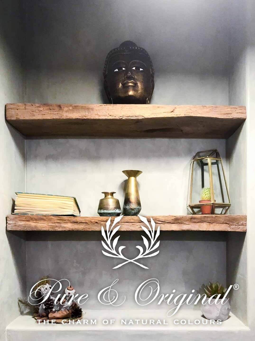 Pure & Original Silverplate Marrakech Walls kalkstuc in interieur